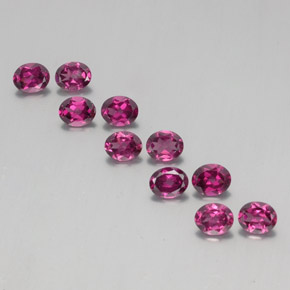 Rhodolite Garnet Cut Gemstone-Rhodolite Garnet Stone-Natural Rhodolite Garnet Faceted Oval Gemstone-7.5-8.5 MM-4 Pcs-Wholesalegems-BSW8817
