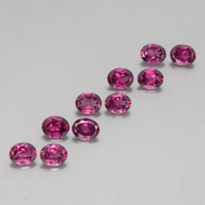4.43 ctw Purple Rhodolite Garnet Stones, Natural Rhodolite Garnet in Oval Facet Shape for Sale