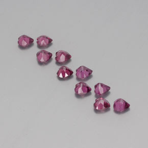 Rhodolite Garnet Gemstone in 3.9 x 3.7 mm Size for Sale, Rhodolite Garnet Stone in Raspberry Red Color