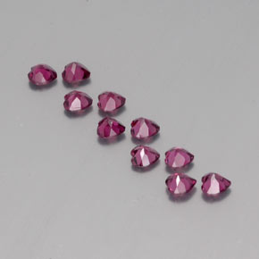 Rhodolite Garnet Gemstone in 4 x 3.9 mm Size for Sale, Rhodolite Garnet Stone in Raspberry Red Color