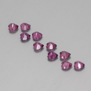 Rhodolite Garnet Gemstone in 4 x 3.9 mm Size for Sale, Rhodolite Garnet Stone in Raspberry Red Color
