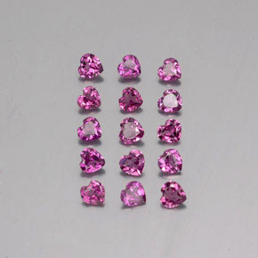 Rosaig-lila Rhodolit-Granat Edelstein - 0.2ct Herz facettiert (ID: 353801)
