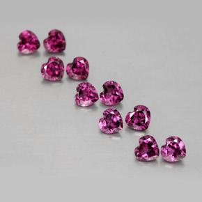Deep Purple Rhodolite Garnet Gem - 0.3ct Heart Facet (ID: 353811)