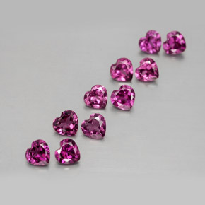 Púrpura oscuro Granate Rodolita Gema - 0.3ct Forma de corazón (ID: 353812)