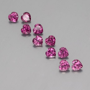 tieflila Rhodolit-Granat Edelstein - 0.3ct Herz facettiert (ID: 353816)