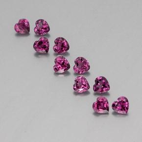 Púrpura oscuro Granate Rodolita Gema - 0.3ct Forma de corazón (ID: 353821)