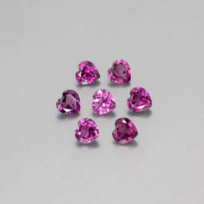 2.05 ct Red Rhodolite Garnet Gemstone, Rhodolite Garnet Gem in Heart Facet Shape for Sale.