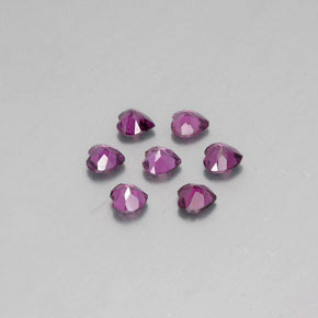 Rhodolite Garnet Gemstone in 4.1 x 4 mm Size for Sale, Rhodolite Garnet Stone in Raspberry Red Color