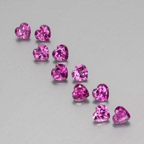 Deep Pinkish Purple Родолит Гранат Камень - 0.3ct Фасетная огранка формы Сердце (ID: 353827)