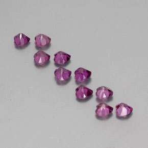 Rhodolite Garnet Gemstone in 4 x 3.8 mm Size for Sale, Rhodolite Garnet Stone in Raspberry Red Color