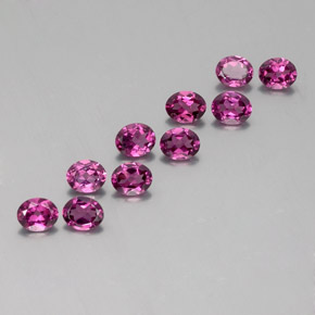 3.98 ctw Purple Rhodolite Garnet Stones, Natural Rhodolite Garnet in Oval Facet Shape for Sale