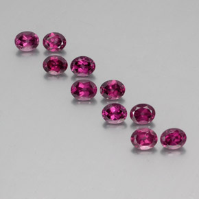 Темно-красный Родолит Гранат Камень - 0.5ct Фасетный Овал (ID: 353836)