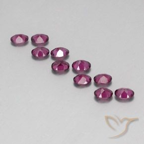 Rhodolite Garnet Gemstones in 5 x 4 mm (calibrated) Size for Sale, Rhodolite Garnet Stones in Reddish Purple Color