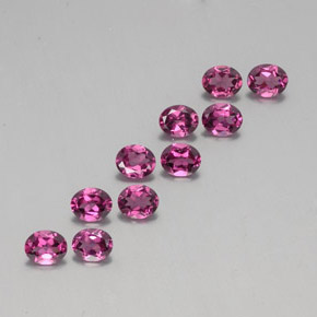 3.97 ctw Red Rhodolite Garnet Stones, Natural Rhodolite Garnet in Oval Facet Shape for Sale