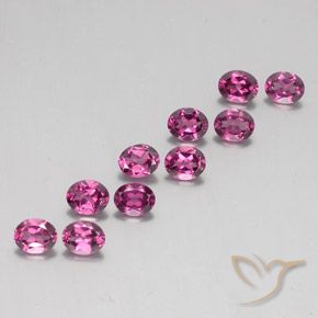 4.23 ctw Purple Rhodolite Garnet Stones, Natural Rhodolite Garnet in Oval Facet Shape for Sale
