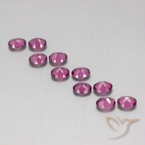 Rhodolite Garnet Gemstones in 5 x 4 mm (calibrated) Size for Sale, Rhodolite Garnet Stones in Reddish Purple Color