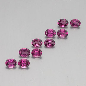 3.93 ctw Red Rhodolite Garnet Stones, Natural Rhodolite Garnet in Oval Facet Shape for Sale