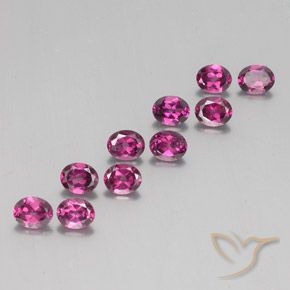 4.33 ctw Purple Rhodolite Garnet Stones, Natural Rhodolite Garnet in Oval Facet Shape for Sale