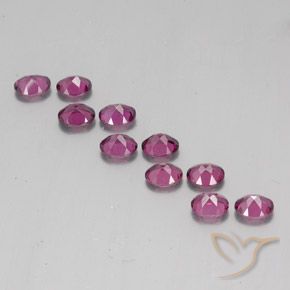 Rhodolite Garnet Gemstones in 5 x 4 mm (calibrated) Size for Sale, Rhodolite Garnet Stones in Medium Purple Color
