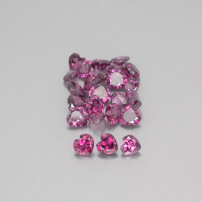 5.97 ct Red Rhodolite Garnet Gemstone, Rhodolite Garnet Gem in Heart Facet Shape for Sale.