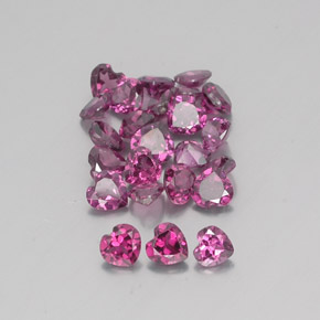 5.97 ct Red Rhodolite Garnet Stone, Natural Rhodolite Garnet in Heart Facet Shape for Sale