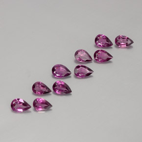 4.04 ct Red Rhodolite Garnet Stone, Natural Rhodolite Garnet in Pear Facet Shape for Sale