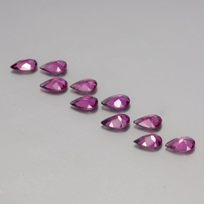Rhodolite Garnet Gemstone in 6 x 4 mm (calibrated) Size for Sale, Rhodolite Garnet Stone in Raspberry Red Color