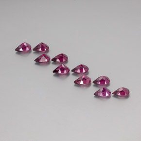 Rhodolite Garnet Gemstone in 6 x 4 mm (calibrated) Size for Sale, Rhodolite Garnet Stone in Raspberry Red Color