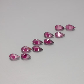 Rhodolite Garnet Gemstone in 6 x 4 mm (calibrated) Size for Sale, Rhodolite Garnet Stone in Raspberry Red Color