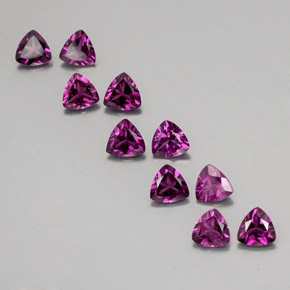 4.67 ct Red Rhodolite Garnet Gemstone, Rhodolite Garnet Gem in Trillion Facet Shape for Sale.
