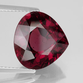 8.50 ct Red Rhodolite Garnet Stone, Natural Rhodolite Garnet in Pear Facet Shape for Sale