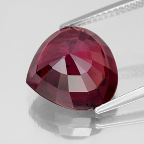 Rhodolite Garnet Gemstone in 13.2 x 12.6 mm Size for Sale, Rhodolite Garnet Stone in Raspberry Red Color