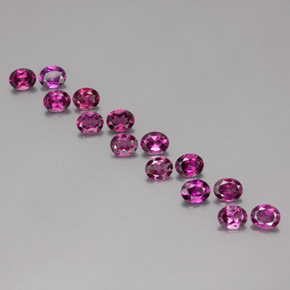 Himbeerrot Rhodolit-Granat Edelstein - 0.4ct Oval facettiert (ID: 355562)