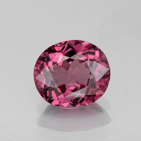 1.48 ct Red Rhodolite Garnet Gemstone, Rhodolite Garnet Gem in Oval Facet Shape for Sale.