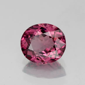 1.48 ct Red Rhodolite Garnet Stone, Natural Rhodolite Garnet in Oval Facet Shape for Sale