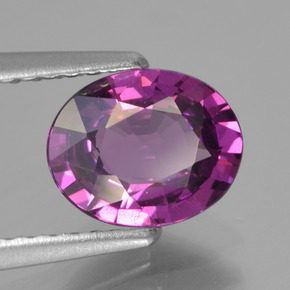 1.23 ct Pink Rhodolite Garnet Stone, Natural Rhodolite Garnet in Oval Facet Shape for Sale