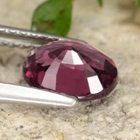 Rhodolite Garnet Gemstone in 7.4 x 6 mm Size for Sale, Rhodolite Garnet Stone in Deep Purple Color