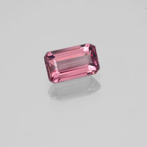 0.76 ct Red Rhodolite Garnet Gemstone, Rhodolite Garnet Gem in Octagon Facet Shape for Sale.