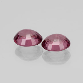 Rhodolite Garnet Gemstone in 6.4 x 5.2 mm Size for Sale, Rhodolite Garnet Stone in Raspberry Red Color
