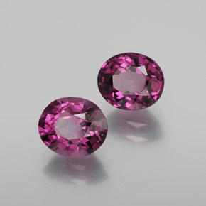 2.90 ctw Red Rhodolite Garnet Stones, Natural Rhodolite Garnet in Oval Facet Shape for Sale