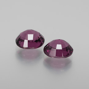 Rhodolite Garnet Gemstones in 7 x 6 mm Size for Sale, Rhodolite Garnet Stones in Raspberry Red Color