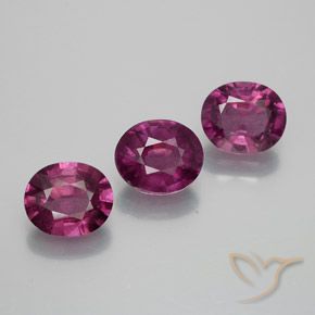 2.93ctw Natural Reddish Purple Rhodolite Garnet, Oval, VS