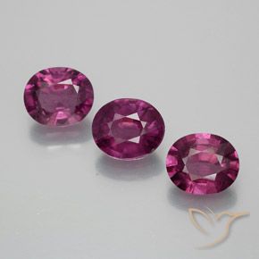 2.93 ctw Purple Rhodolite Garnet Stones, Natural Rhodolite Garnet in Oval Facet Shape for Sale