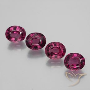 4.72 ctw Purple Rhodolite Garnet Stones, Natural Rhodolite Garnet in Oval Facet Shape for Sale