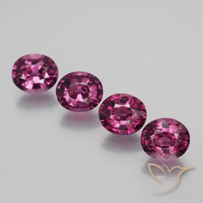 4.43 ctw Purple Rhodolite Garnet Stones, Natural Rhodolite Garnet in Oval Facet Shape for Sale
