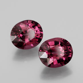 3.50 ct Red Rhodolite Garnet Stone, Natural Rhodolite Garnet in Oval Facet Shape for Sale