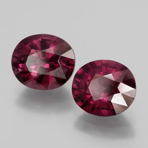 3.53 ctw Red Rhodolite Garnet Stones, Natural Rhodolite Garnet in Oval Facet Shape for Sale