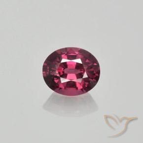 1.36ct Natural Raspberry Red Rhodolite Garnet, Oval, VS