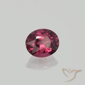 1.36 ct Purple Rhodolite Garnet Stone, Natural Rhodolite Garnet in Oval Facet Shape for Sale