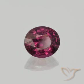 1.70 ct Purple Rhodolite Garnet Stone, Natural Rhodolite Garnet in Oval Facet Shape for Sale